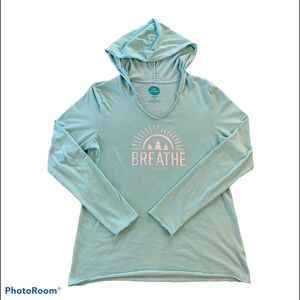 Life is good 😌 Long sleeve tee w/ hoodie